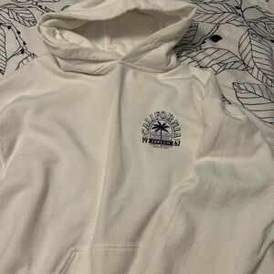 White & Navy California Surf Co Hoodie - Size Large